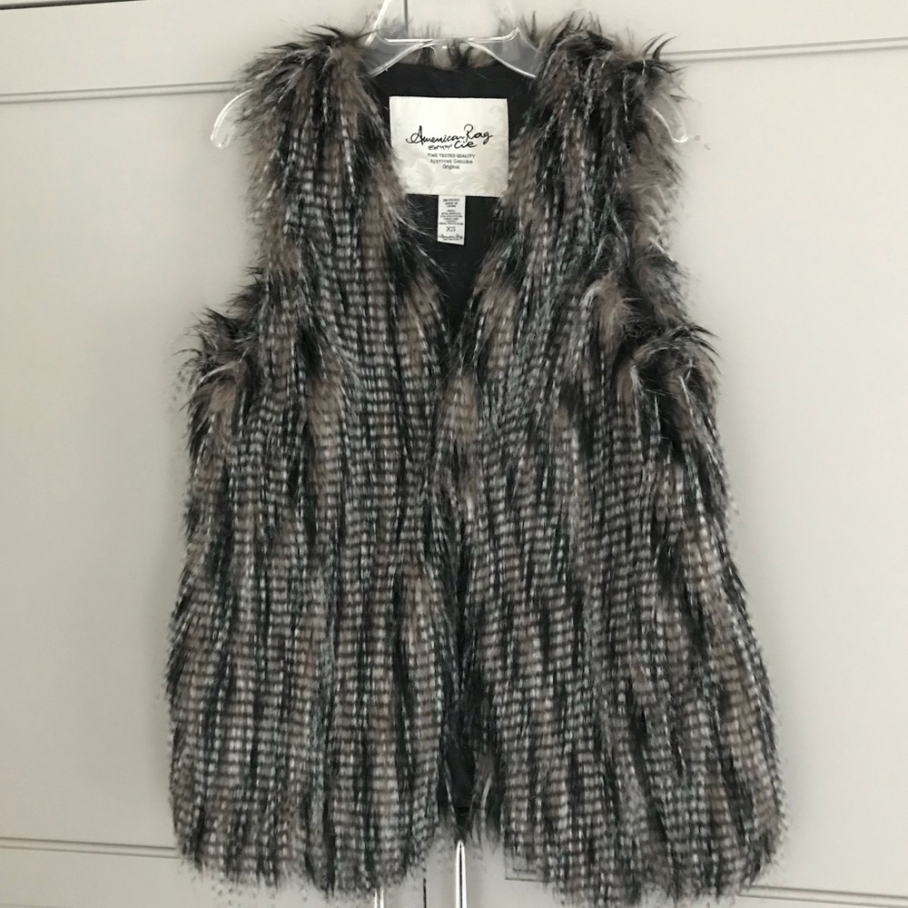 American Rag faux fur vest